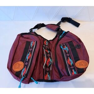 Wilderdog Backpack Saddle Bag Dog Hiking Camping Trail Adventure Burgundy Small